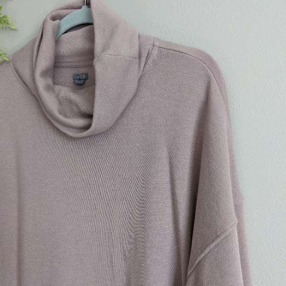 (aerie) Dusty Pink Turtle Neck Sweatshirt Dress Lg - Picture 3 of 15